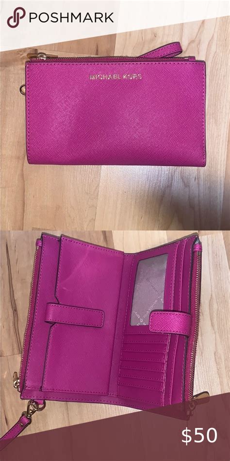 michael kors hot pink bag and wallet|michael kors hot pink wallet.